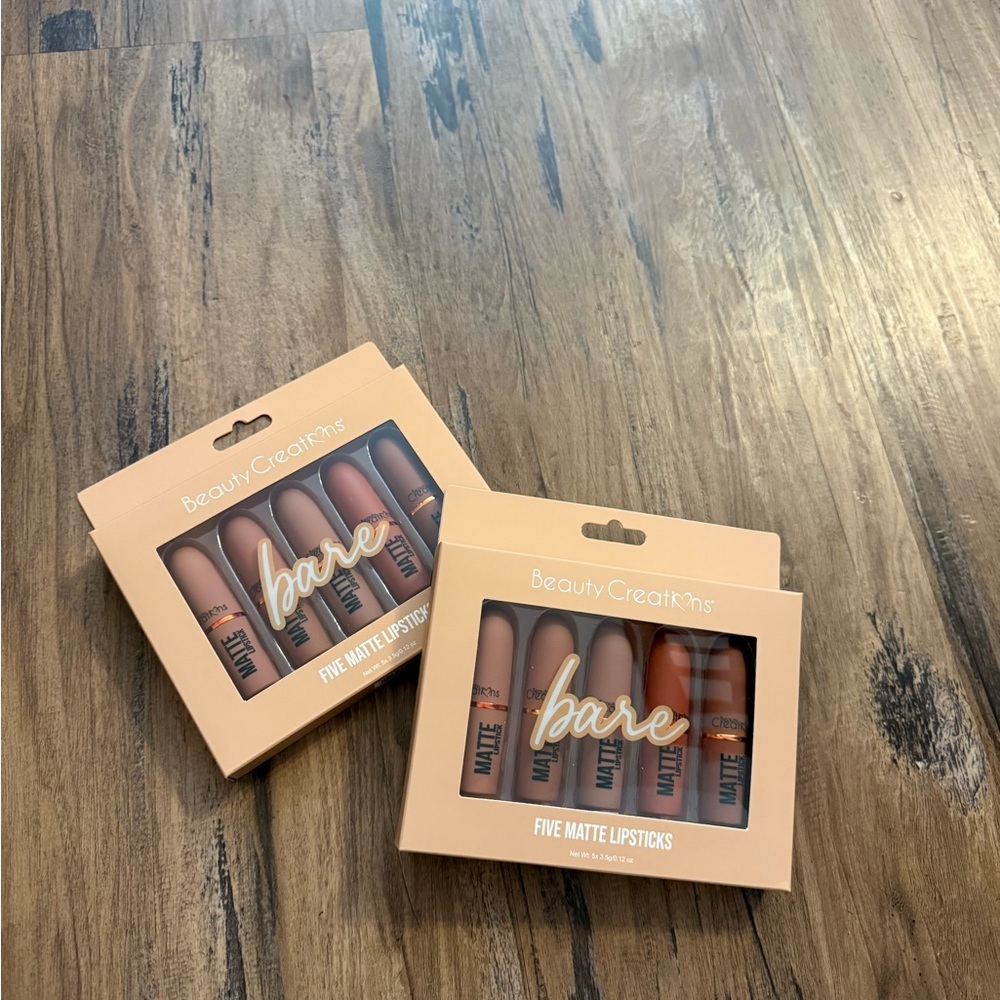 Beauty Creations Bare Matte Lipstick Set - Nude and Brown Shades